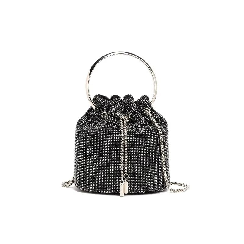 Rhinestone Evening Bucket Bag for Women