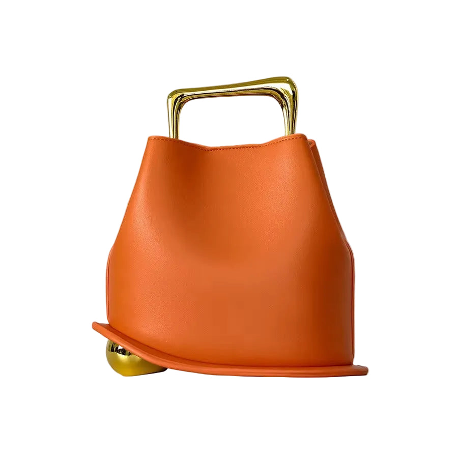 Luxury PU Leather Irregular Bucket Bag for Women
