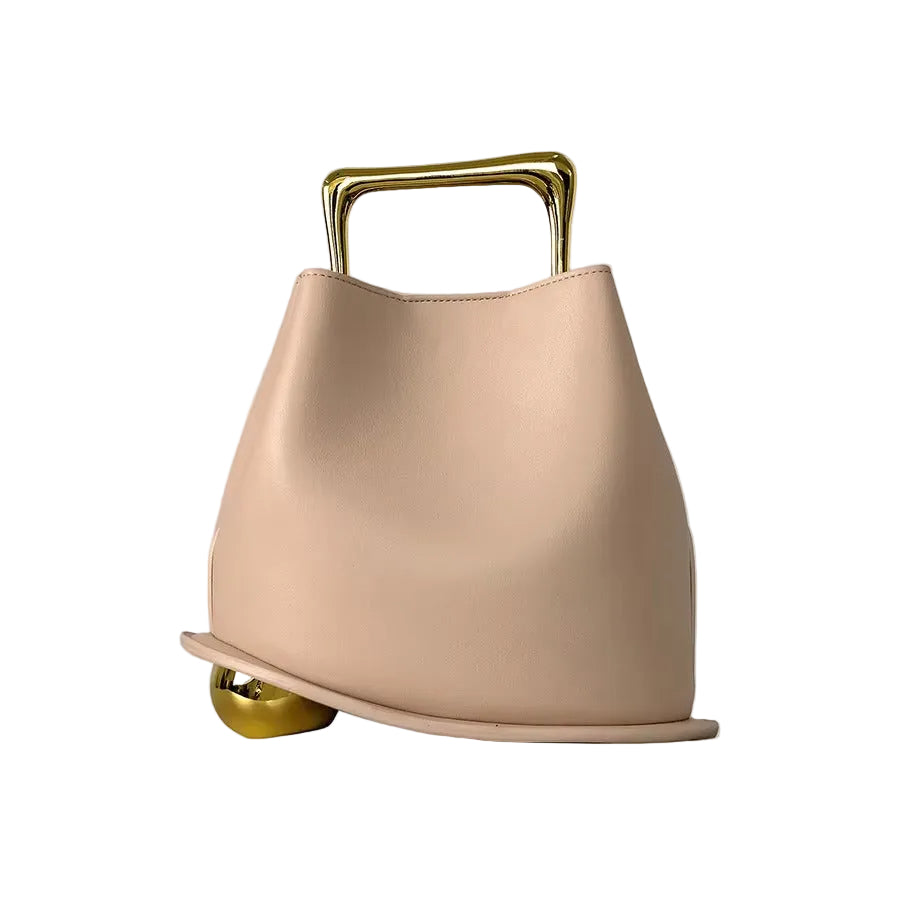 Luxury PU Leather Irregular Bucket Bag for Women