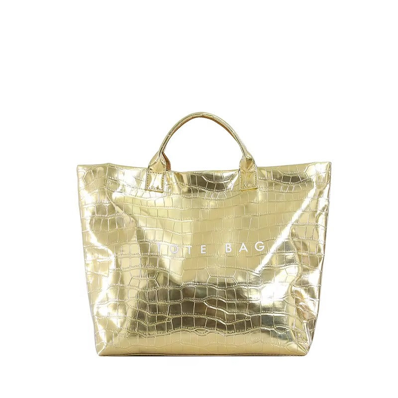 Crocodile Texture Large Tote Bag for Women
