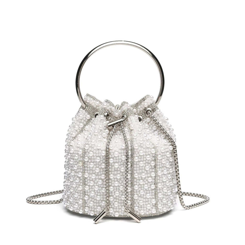 Rhinestone Evening Bucket Bag for Women