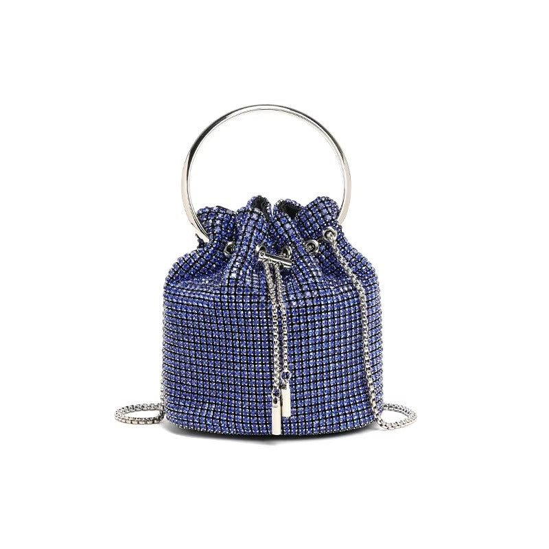 Rhinestone Evening Bucket Bag for Women